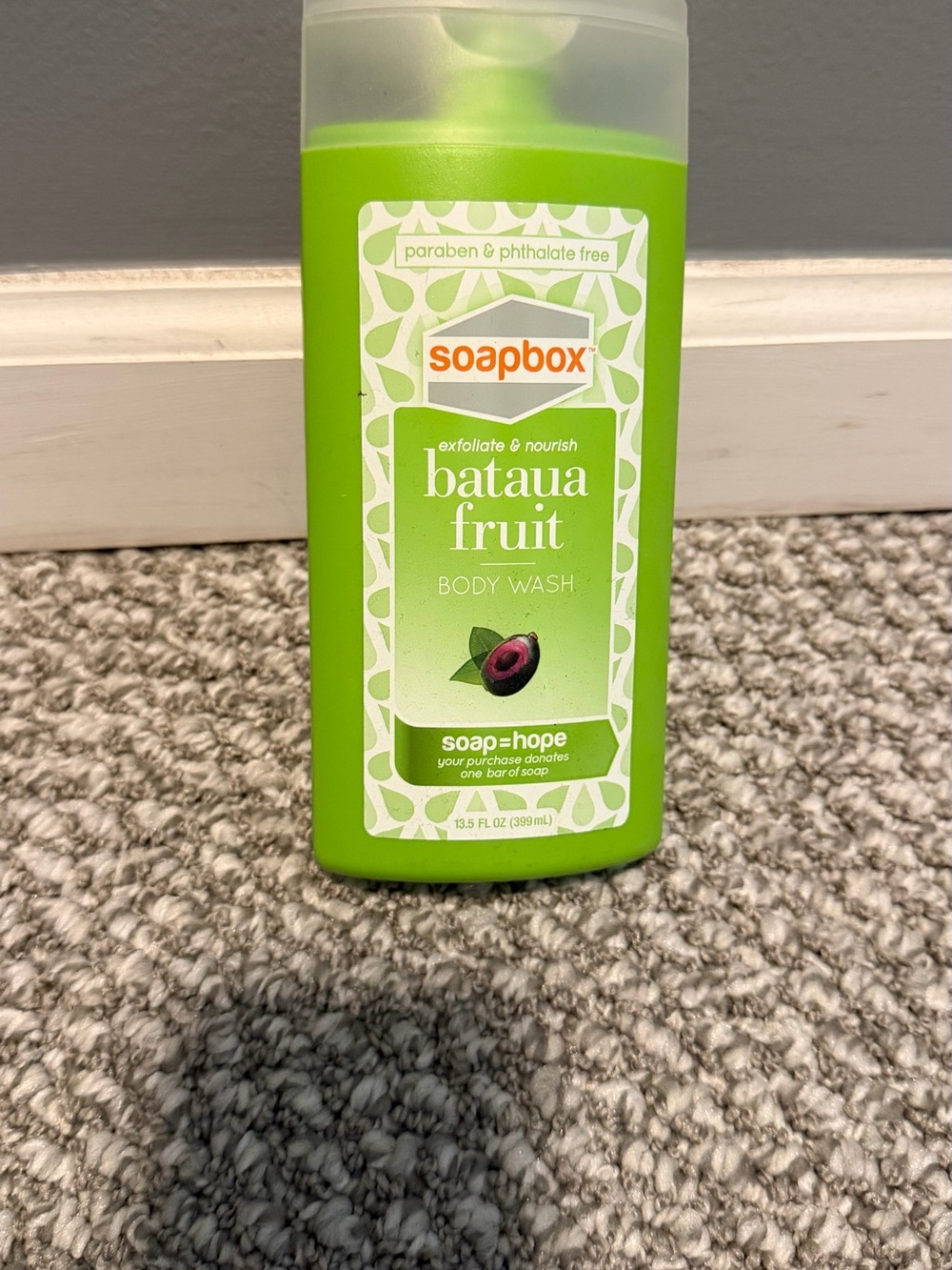 Soapbox Batatua Fruit Body Wash - Green bottle